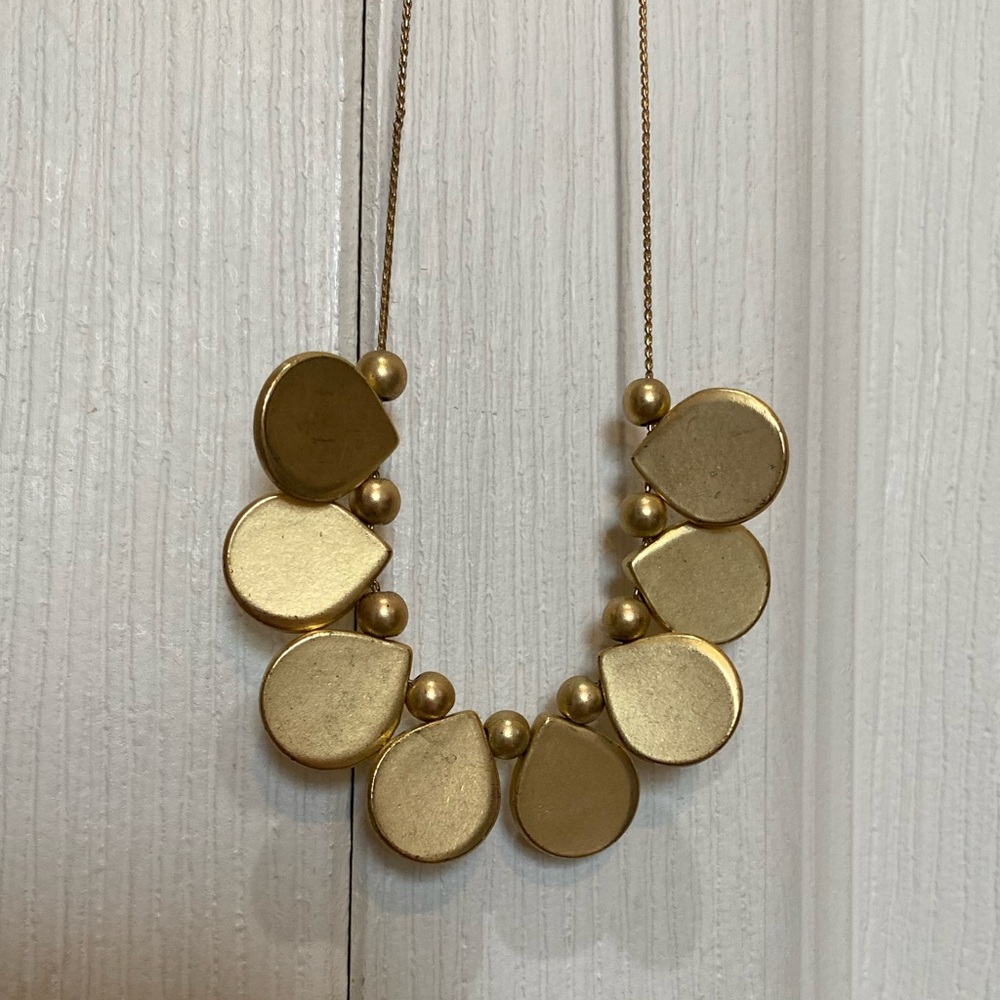 Gold Teardrop Statement Necklace - Women Jewelry
